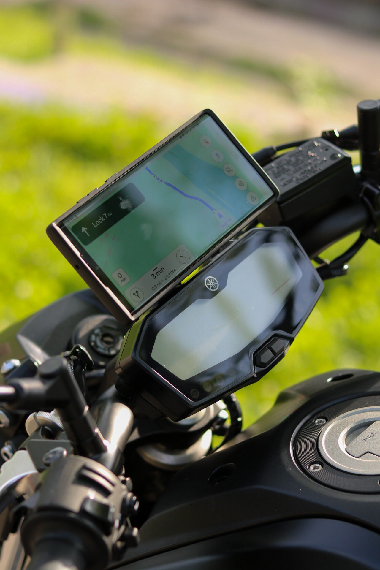 MT-07 / FZ-07 Quad Lock Phone Mount Bracket | 2014-2022 and 2023 Pure Yamaha MT-07/FZ-07 Accessories